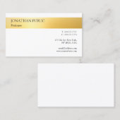 Verfijnd Goud Wit Sjabloon Modern Eenvoudig Visitekaartje (Voorkant / Achterkant)