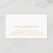 Verfijnd Goud Wit Stijlvol Visitekaartje (Achterkant)