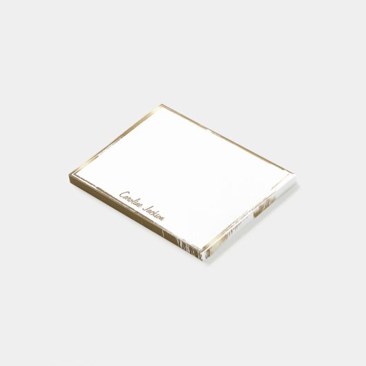 Verfijnd gouden lijst op maat post-it® notes (Schuin)