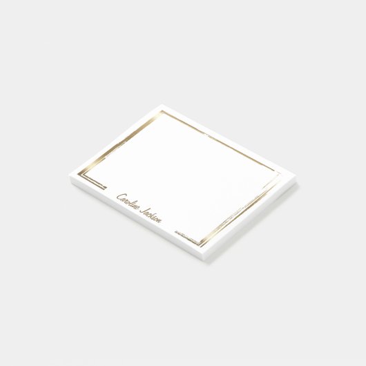 Verfijnd gouden lijst op maat post-it® notes (Schuin)