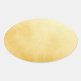 Verfijnd gouden ovale folie nep- sticker
