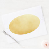 Verfijnd gouden ovale folie nep- sticker (Envelop)