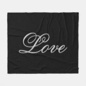 Verfijnd Grijs Zwart Liefde Bruiloft Postal Fleece Deken (Voorkant (Horizontaal))
