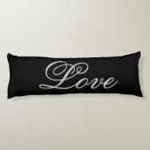 Verfijnd Grijs Zwart Liefde Bruiloft Postal Lichaamskussen (Achterkant)