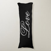 Verfijnd Grijs Zwart Liefde Bruiloft Postal Lichaamskussen (Voorkant Verticaal)