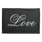 Verfijnd Grijs Zwarte Liefde Kussensloop (Achterkant)