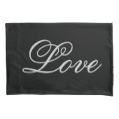 Verfijnd Grijs Zwarte Liefde Kussensloop (Voorkant)