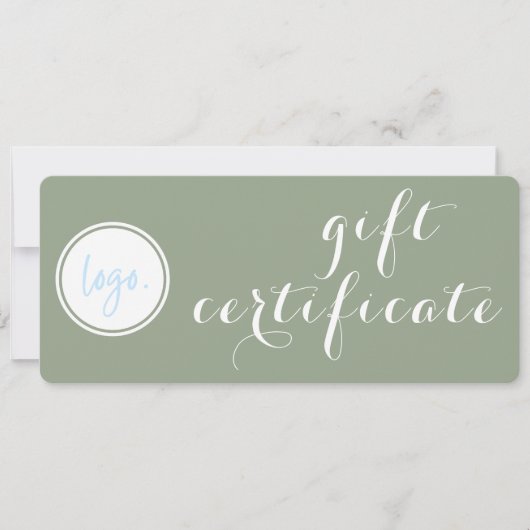 VERFIJND GROEN BEDRIJF LOGO CADEAUBON (Voorkant)