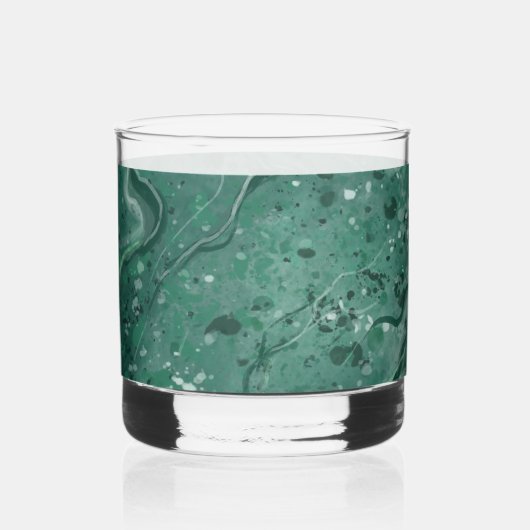 Verfijnd groen marmerglas whisky glas (Voorkant)