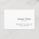 Verfijnd handgeschreven Manuscript Gematigd Eenvou Visitekaartje (Achterkant)