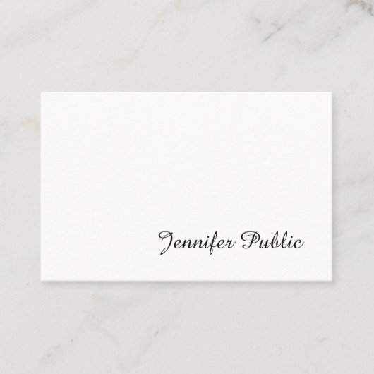 Verfijnd handgeschreven Manuscript Gematigd Eenvou Visitekaartje (Voorkant)