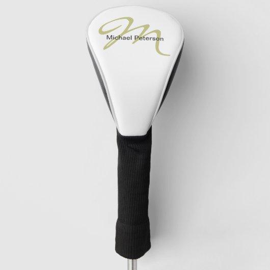 Verfijnd Initiaal van het Monogram van het Manuscr Golfheadcover (Voorkant)