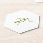 Verfijnd Initiaal van het Monogram van het Manuscr Kartonnen Onderzetters (Schuin)