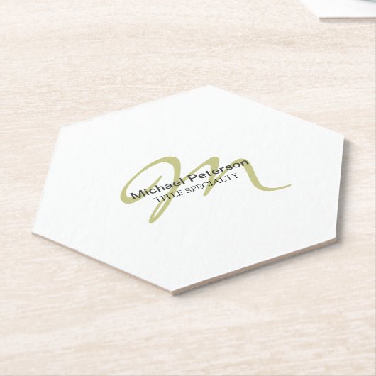 Verfijnd Initiaal van het Monogram van het Manuscr Kartonnen Onderzetters (Schuin)