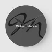 Verfijnd Initiaal van het Monogram van het Manuscr Ronde Klok (Voorkant)