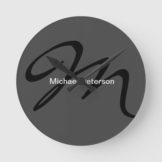 Verfijnd Initiaal van het Monogram van het Manuscr Ronde Klok (Voorkant)