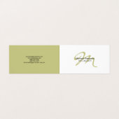 Verfijnd Initiaal van het Monogram van het Manuscr Visitekaartje (Buitenkant ongevouwen)