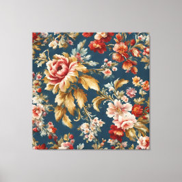 Verfijnd Italiaans mooi bloemenontwerp Canvas Afdruk