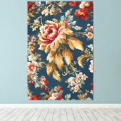 Verfijnd Italiaans mooi bloemenontwerp Canvas Afdruk (Insitu (Houten vloer))