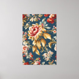 Verfijnd Italiaans mooi bloemenontwerp Canvas Afdruk