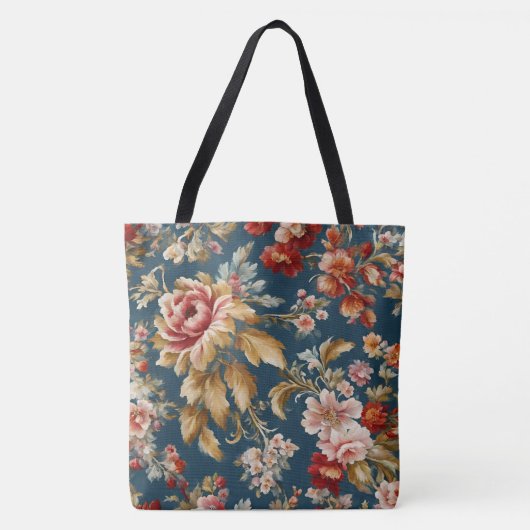 Verfijnd Italiaans mooi bloemenontwerp Tote Bag (Voorkant)