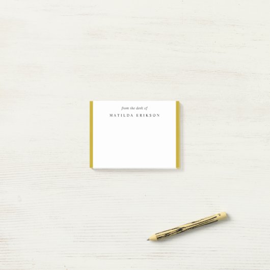 Verfijnd Klasse Chique Gouden Plakbriefje Post-it® Notes (Op bureau)
