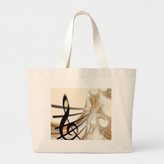 Verfijnd klassiek ontwerp accessoire voor muziekbl grote tote bag (Voorkant)