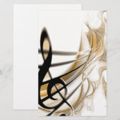 Verfijnd klassiek ontwerp van muziekbladaccessoire briefpapier (Voorkant / Achterkant)