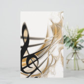 Verfijnd klassiek ontwerp van muziekbladaccessoire briefpapier (Staand voorkant)