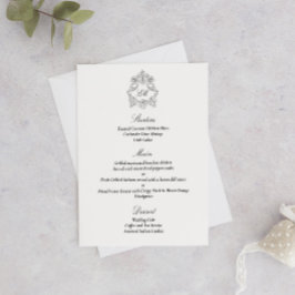 Verfijnd Klassiek Schrift Zwart & Wit Menu