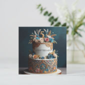 VERFIJND KLEURRIJK 5E BRUILOFT JUBILEUM KAART (Staand voorkant)