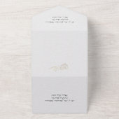 Verfijnd luxe goud bloeit bruiloft all in one uitnodiging (Buitenkant)