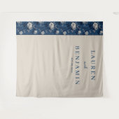 Verfijnd maritiem bloemmotief wandkleed (Voorkant (horizontaal))