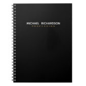 Verfijnd Masculine Black Gold White Notitieboek (Voorkant)
