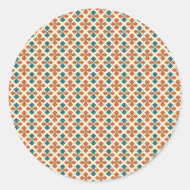 Verfijnd mid-century modern atoom-steruitbarsting ronde sticker