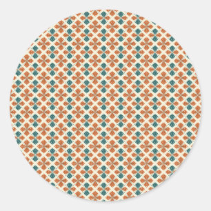 Verfijnd mid-century modern atoom-steruitbarsting ronde sticker