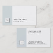 Verfijnd minimaal design blauw rendement visitekaartje (Voorkant / Achterkant)