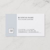 Verfijnd minimaal design blauw rendement visitekaartje (Achterkant)