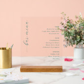 Verfijnd Minimalistisch Barmenu Acryl Bord (Huwelijk)