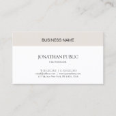 Verfijnd minimalistisch design met hoge beeldkwali visitekaartje (Voorkant)