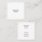 Verfijnd minimalistisch design met hoge kwaliteit vierkante visitekaartje (Voorkant / Achterkant)