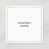 Verfijnd minimalistisch design met hoge kwaliteit vierkante visitekaartje (Voorkant)