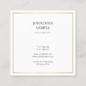 Verfijnd minimalistisch design Professional-platfo Vierkante Visitekaartje (Achterkant)