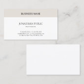 Verfijnd Minimalistisch Ontwerp Trend Plain Visitekaartje (Voorkant / Achterkant)