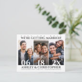 Verfijnd Minimalistische Foto Save the Date Kaart (Staand voorkant)