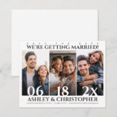 Verfijnd Minimalistische Foto Save the Date Kaart (Voorkant / Achterkant)