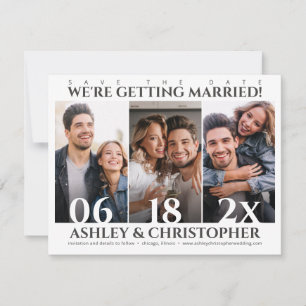 Verfijnd Minimalistische Foto Save the Date Kaart
