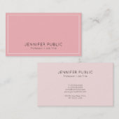 Verfijnd Modern Design Professioneel Roze Visitekaartje (Voorkant / Achterkant)