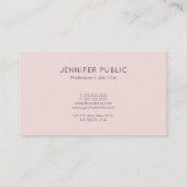 Verfijnd Modern Design Professioneel Roze Visitekaartje (Achterkant)