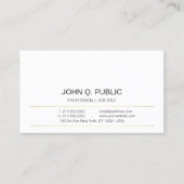 Verfijnd Modern Goud Gestreept Slank Vlak Visitekaartje (Voorkant)